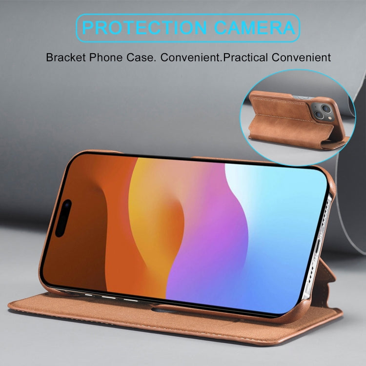 LC.IMEEKE Hon Ancient Series Flip Leather Phone Case For iPhone 15