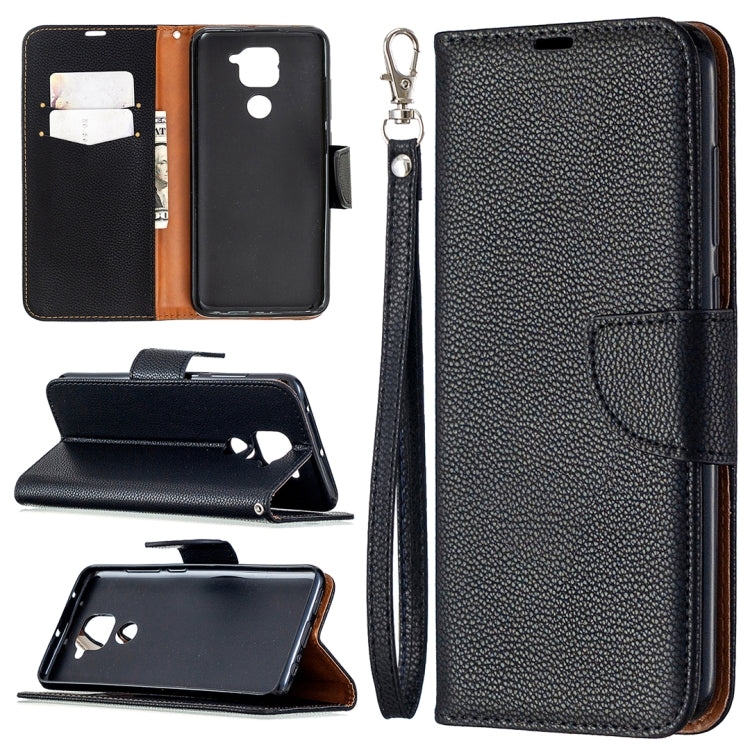 For Xiaomi Redmi Note 9 Litchi Texture Pure Color Horizontal Flip Leather Case with Holder & Card Slots & Wallet & Lanyard