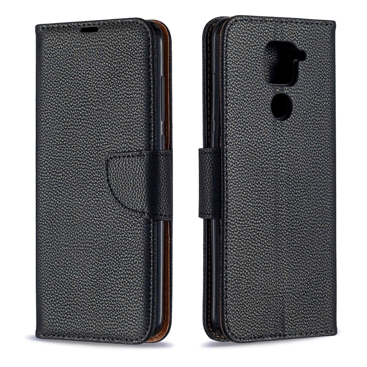 For Xiaomi Redmi Note 9 Litchi Texture Pure Color Horizontal Flip Leather Case with Holder & Card Slots & Wallet & Lanyard