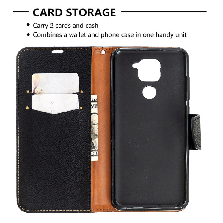 For Xiaomi Redmi Note 9 Litchi Texture Pure Color Horizontal Flip Leather Case with Holder & Card Slots & Wallet & Lanyard