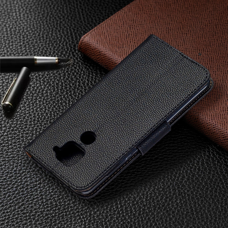 For Xiaomi Redmi Note 9 Litchi Texture Pure Color Horizontal Flip Leather Case with Holder & Card Slots & Wallet & Lanyard