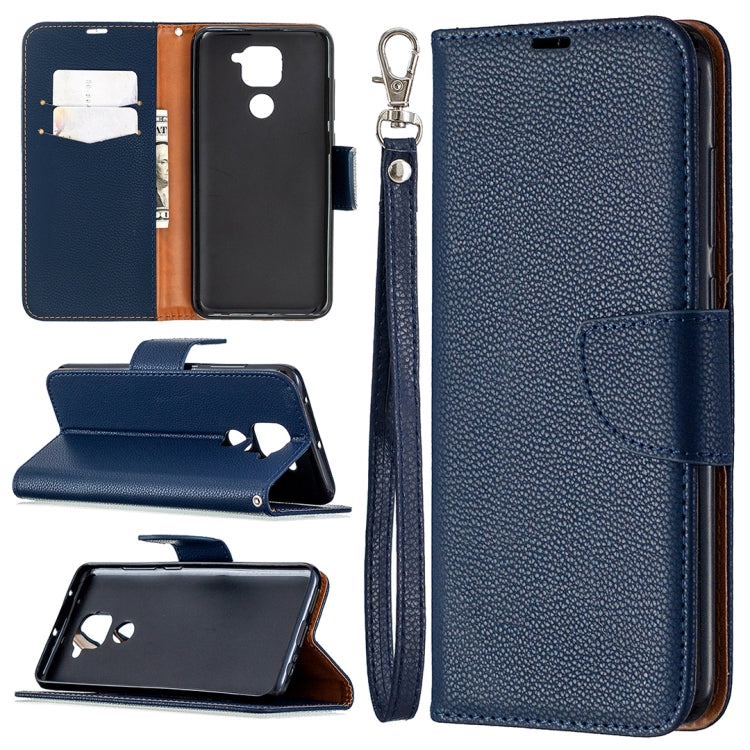 For Xiaomi Redmi Note 9 Litchi Texture Pure Color Horizontal Flip Leather Case with Holder & Card Slots & Wallet & Lanyard