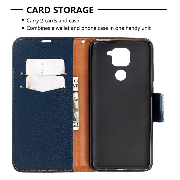 For Xiaomi Redmi Note 9 Litchi Texture Pure Color Horizontal Flip Leather Case with Holder & Card Slots & Wallet & Lanyard