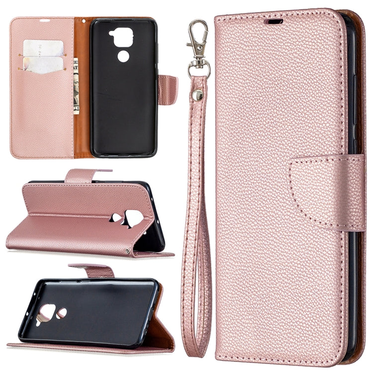 For Xiaomi Redmi Note 9 Litchi Texture Pure Color Horizontal Flip Leather Case with Holder & Card Slots & Wallet & Lanyard