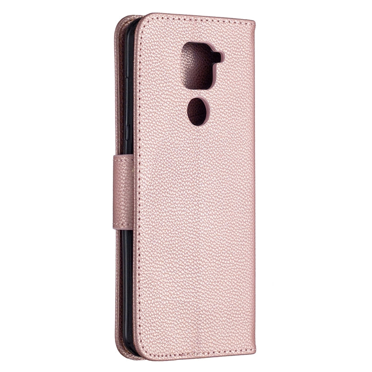 For Xiaomi Redmi Note 9 Litchi Texture Pure Color Horizontal Flip Leather Case with Holder & Card Slots & Wallet & Lanyard