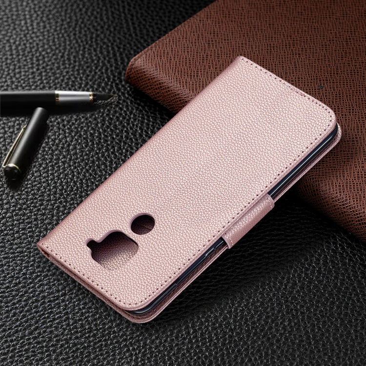 For Xiaomi Redmi Note 9 Litchi Texture Pure Color Horizontal Flip Leather Case with Holder & Card Slots & Wallet & Lanyard