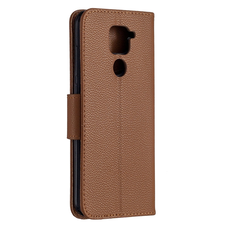 For Xiaomi Redmi Note 9 Litchi Texture Pure Color Horizontal Flip Leather Case with Holder & Card Slots & Wallet & Lanyard