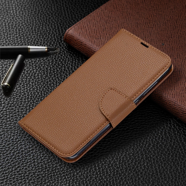 For Xiaomi Redmi Note 9 Litchi Texture Pure Color Horizontal Flip Leather Case with Holder & Card Slots & Wallet & Lanyard