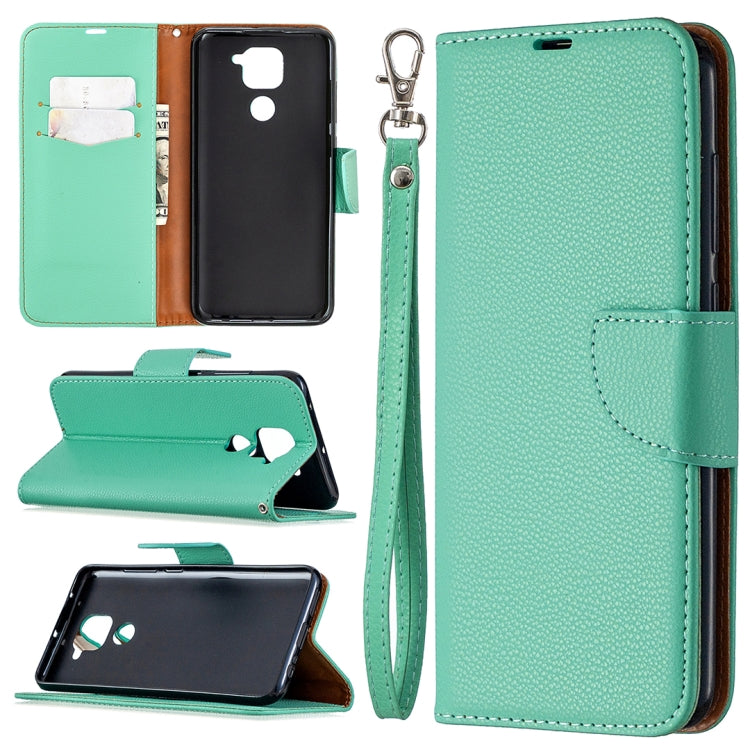For Xiaomi Redmi Note 9 Litchi Texture Pure Color Horizontal Flip Leather Case with Holder & Card Slots & Wallet & Lanyard