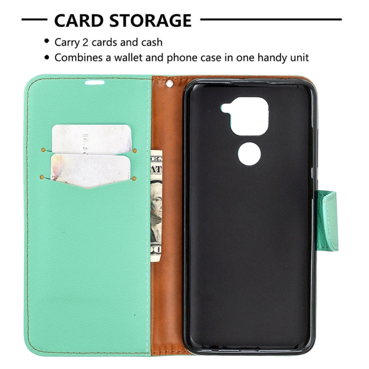 For Xiaomi Redmi Note 9 Litchi Texture Pure Color Horizontal Flip Leather Case with Holder & Card Slots & Wallet & Lanyard