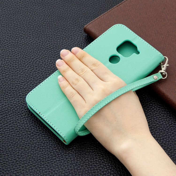 For Xiaomi Redmi Note 9 Litchi Texture Pure Color Horizontal Flip Leather Case with Holder & Card Slots & Wallet & Lanyard