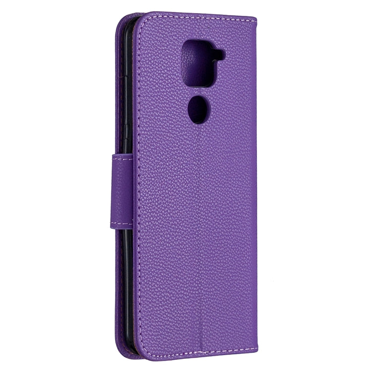 For Xiaomi Redmi Note 9 Litchi Texture Pure Color Horizontal Flip Leather Case with Holder & Card Slots & Wallet & Lanyard