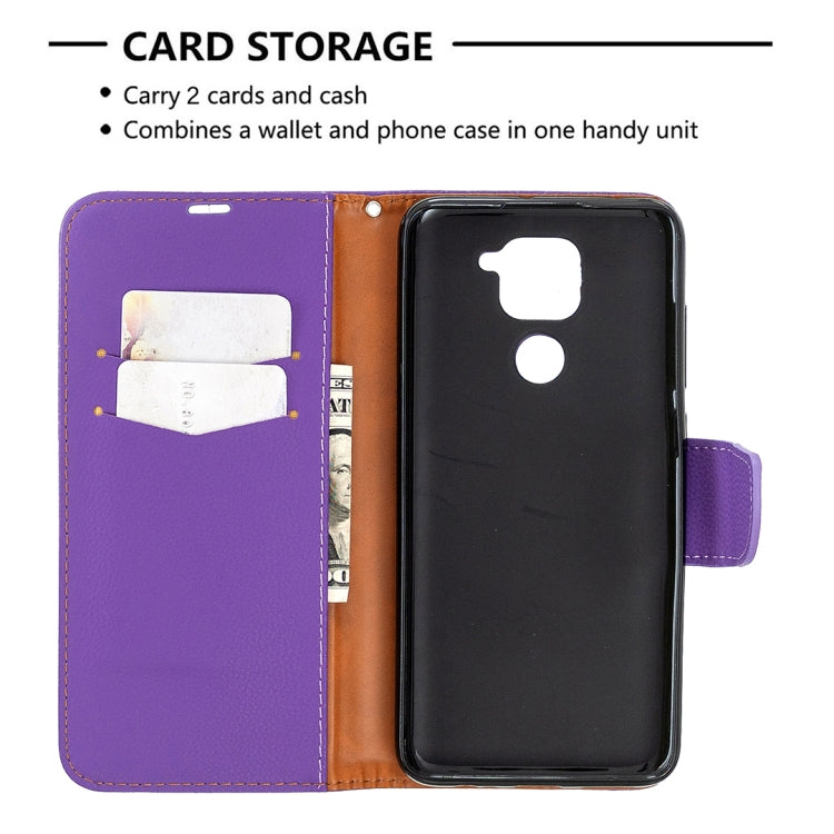 For Xiaomi Redmi Note 9 Litchi Texture Pure Color Horizontal Flip Leather Case with Holder & Card Slots & Wallet & Lanyard