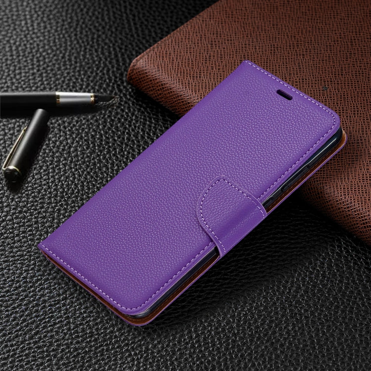 For Xiaomi Redmi Note 9 Litchi Texture Pure Color Horizontal Flip Leather Case with Holder & Card Slots & Wallet & Lanyard