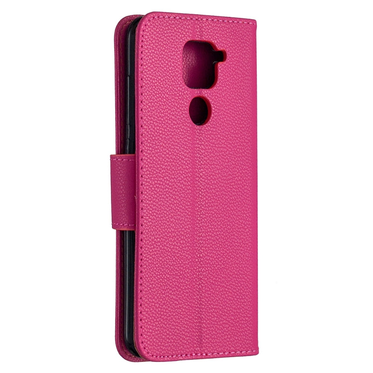For Xiaomi Redmi Note 9 Litchi Texture Pure Color Horizontal Flip Leather Case with Holder & Card Slots & Wallet & Lanyard