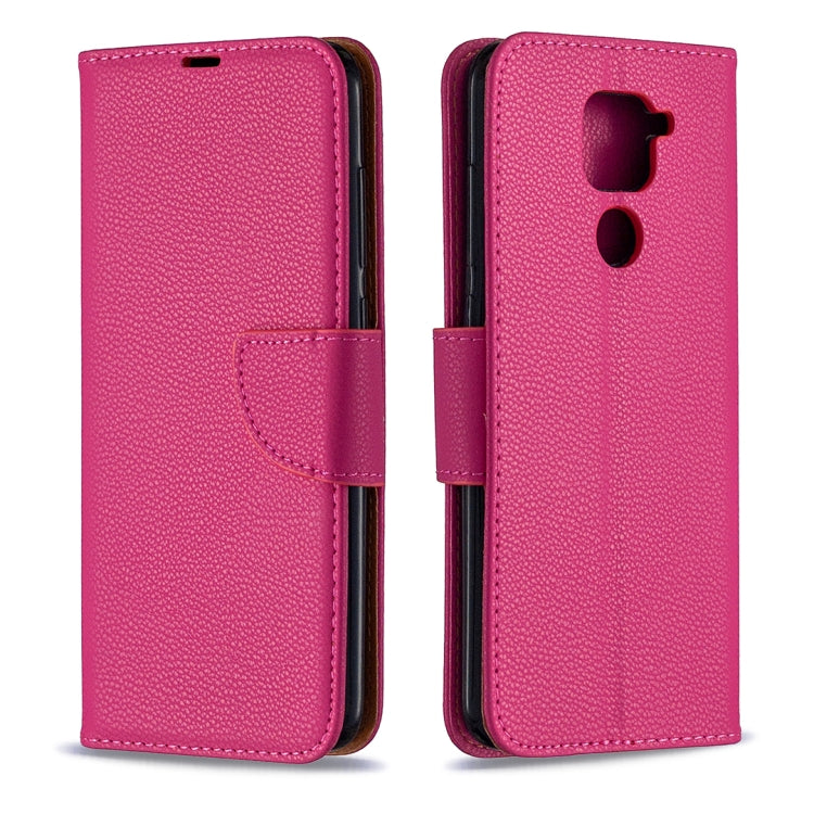 For Xiaomi Redmi Note 9 Litchi Texture Pure Color Horizontal Flip Leather Case with Holder & Card Slots & Wallet & Lanyard