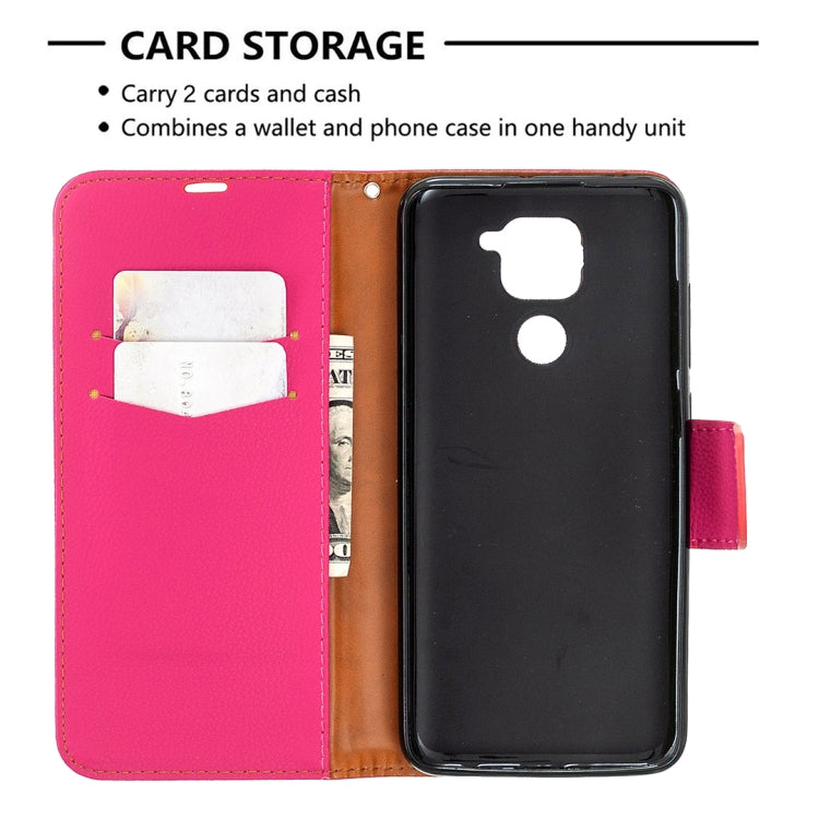 For Xiaomi Redmi Note 9 Litchi Texture Pure Color Horizontal Flip Leather Case with Holder & Card Slots & Wallet & Lanyard