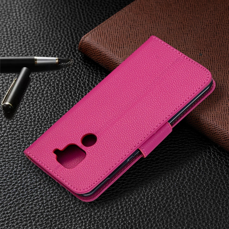 For Xiaomi Redmi Note 9 Litchi Texture Pure Color Horizontal Flip Leather Case with Holder & Card Slots & Wallet & Lanyard