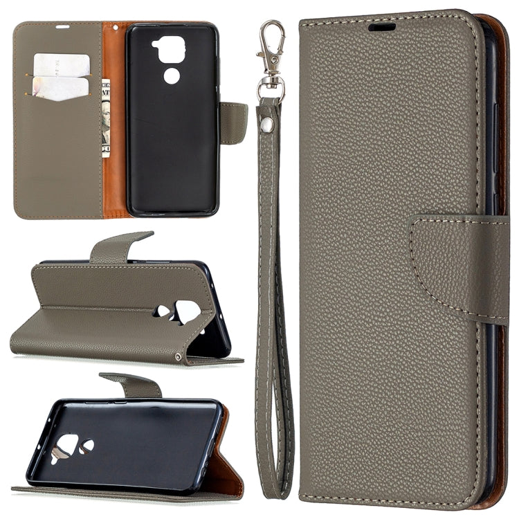 For Xiaomi Redmi Note 9 Litchi Texture Pure Color Horizontal Flip Leather Case with Holder & Card Slots & Wallet & Lanyard