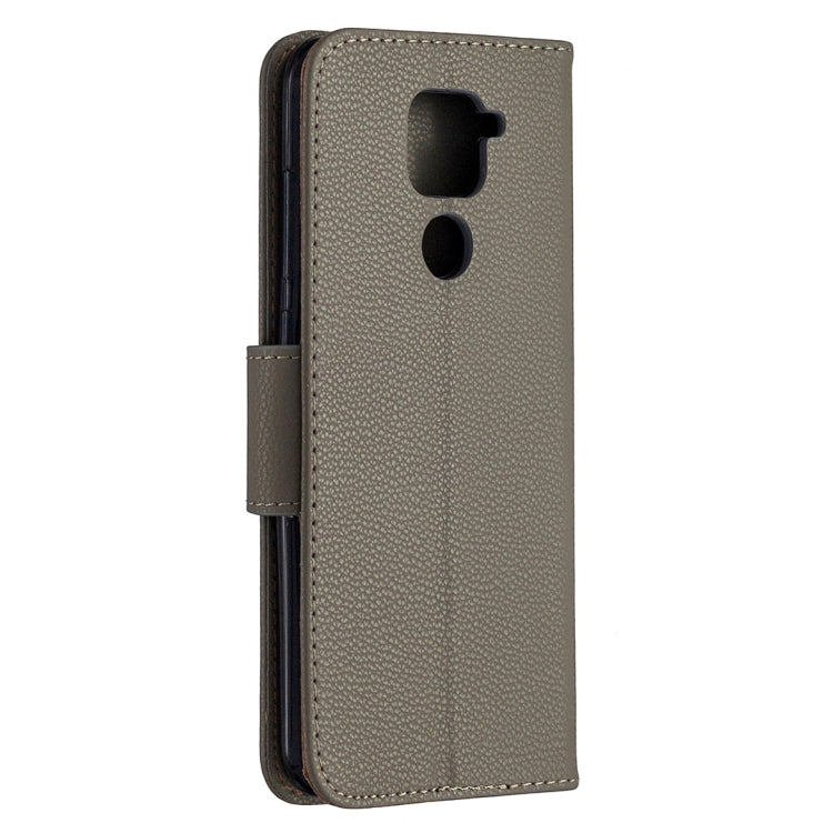 For Xiaomi Redmi Note 9 Litchi Texture Pure Color Horizontal Flip Leather Case with Holder & Card Slots & Wallet & Lanyard