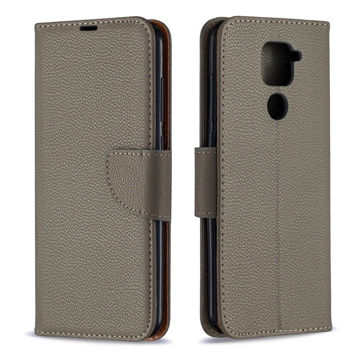 For Xiaomi Redmi Note 9 Litchi Texture Pure Color Horizontal Flip Leather Case with Holder & Card Slots & Wallet & Lanyard