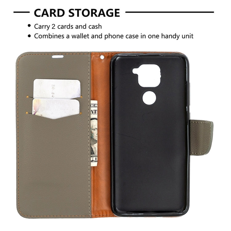 For Xiaomi Redmi Note 9 Litchi Texture Pure Color Horizontal Flip Leather Case with Holder & Card Slots & Wallet & Lanyard