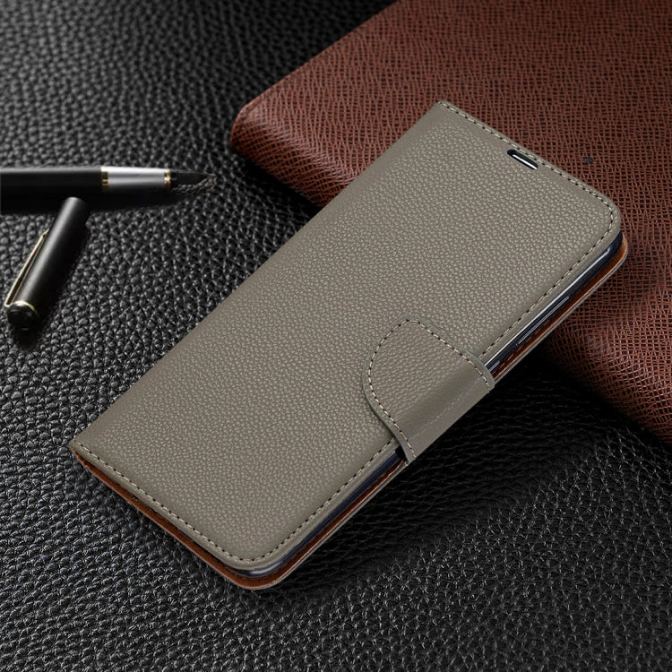 For Xiaomi Redmi Note 9 Litchi Texture Pure Color Horizontal Flip Leather Case with Holder & Card Slots & Wallet & Lanyard