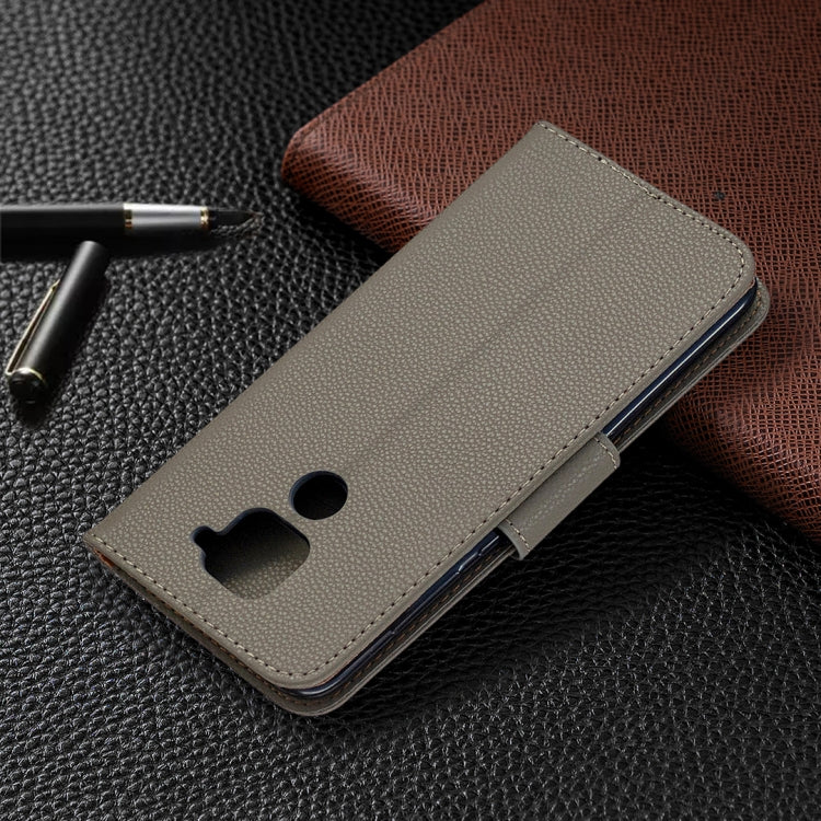 For Xiaomi Redmi Note 9 Litchi Texture Pure Color Horizontal Flip Leather Case with Holder & Card Slots & Wallet & Lanyard