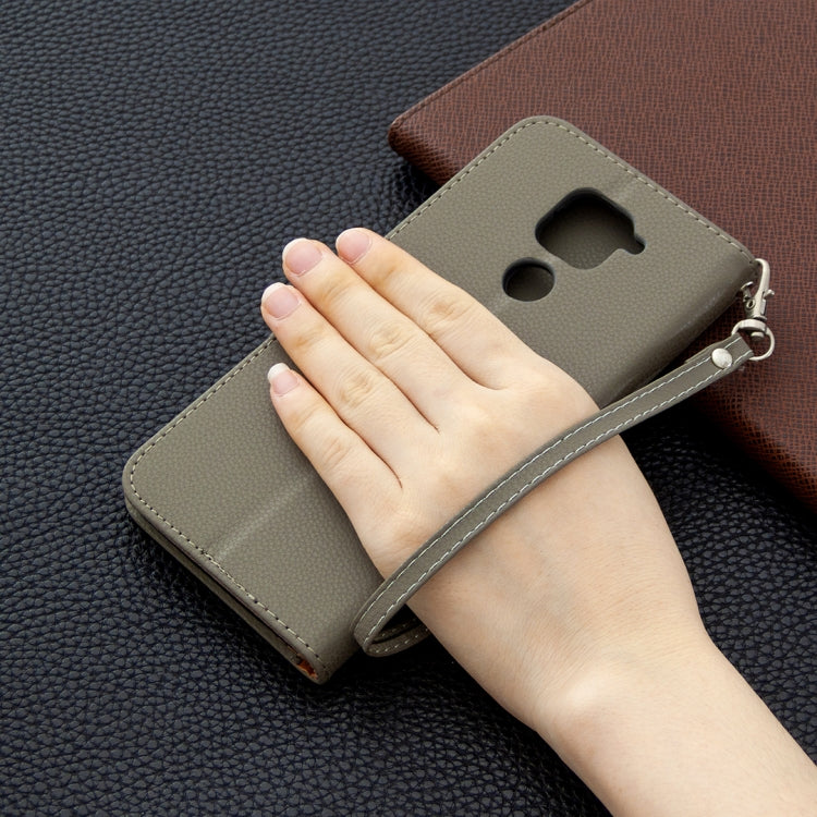 For Xiaomi Redmi Note 9 Litchi Texture Pure Color Horizontal Flip Leather Case with Holder & Card Slots & Wallet & Lanyard