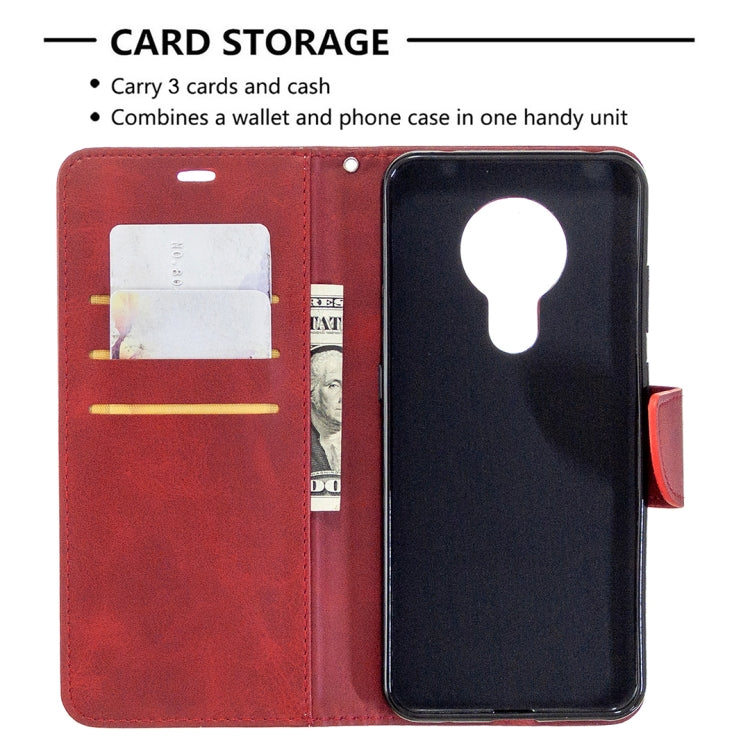 For Nokia 5.3 Retro Lambskin Texture Pure Color Horizontal Flip PU Leather Case with Holder & Card Slots & Wallet & Lanyard