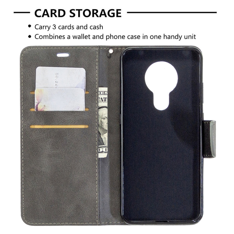 For Nokia 5.3 Retro Lambskin Texture Pure Color Horizontal Flip PU Leather Case with Holder & Card Slots & Wallet & Lanyard