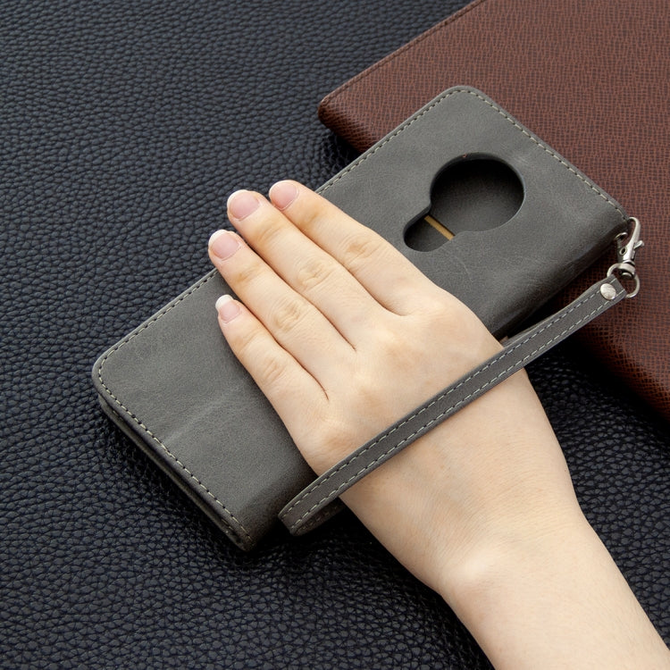 For Nokia 5.3 Retro Lambskin Texture Pure Color Horizontal Flip PU Leather Case with Holder & Card Slots & Wallet & Lanyard