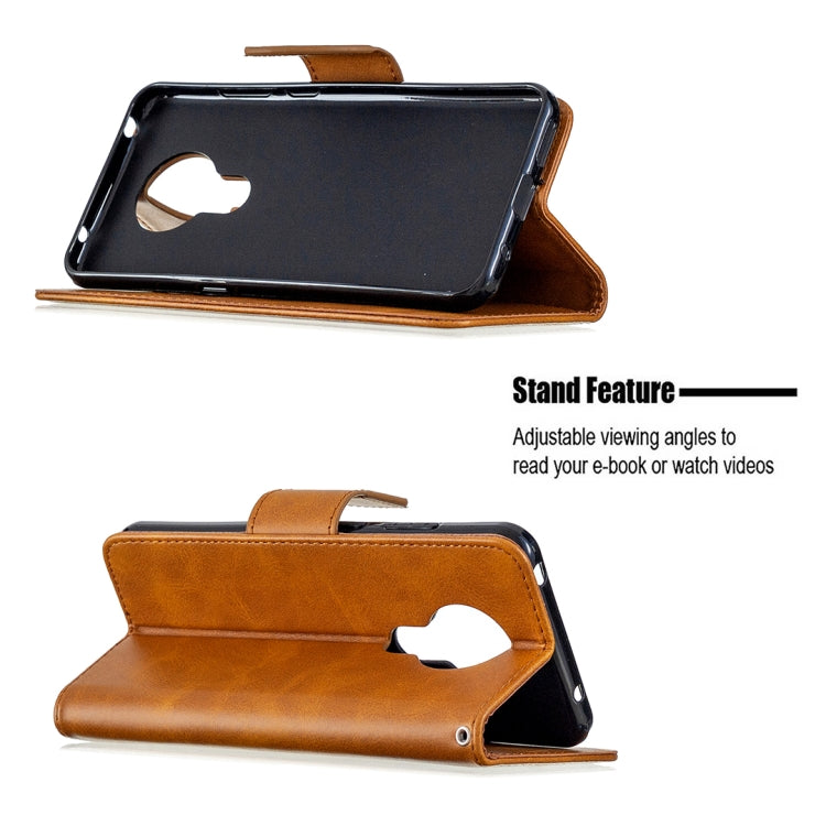 For Nokia 5.3 Retro Lambskin Texture Pure Color Horizontal Flip PU Leather Case with Holder & Card Slots & Wallet & Lanyard