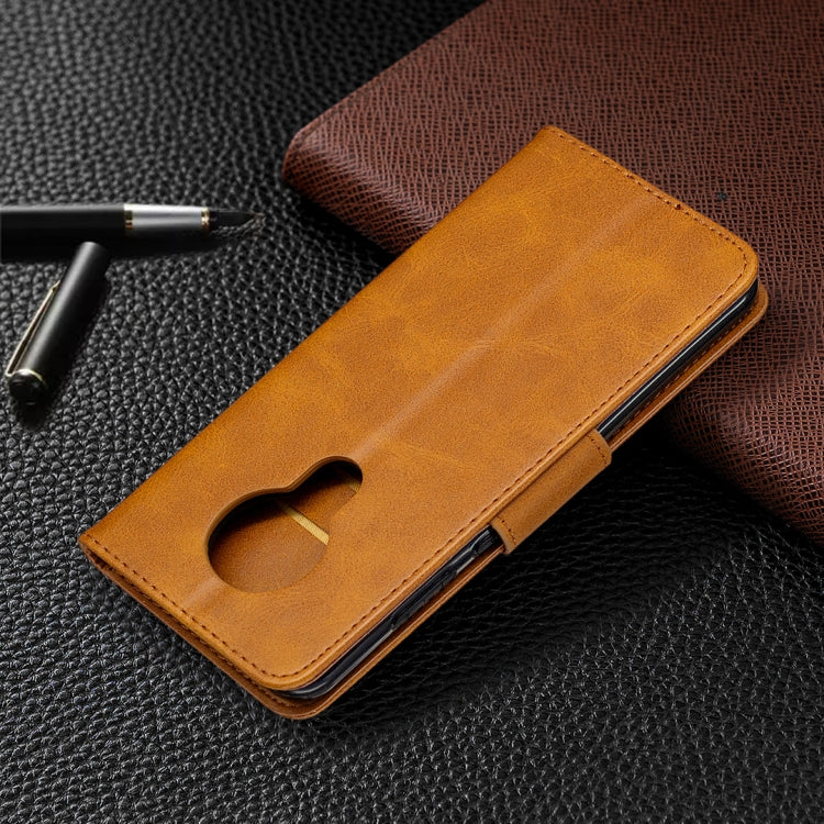 For Nokia 5.3 Retro Lambskin Texture Pure Color Horizontal Flip PU Leather Case with Holder & Card Slots & Wallet & Lanyard