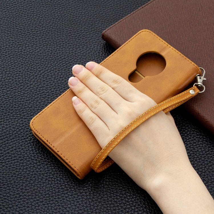 For Nokia 5.3 Retro Lambskin Texture Pure Color Horizontal Flip PU Leather Case with Holder & Card Slots & Wallet & Lanyard