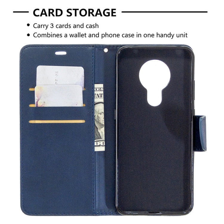 For Nokia 5.3 Retro Lambskin Texture Pure Color Horizontal Flip PU Leather Case with Holder & Card Slots & Wallet & Lanyard