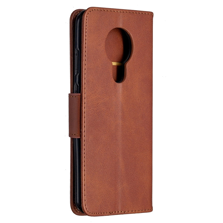 For Nokia 5.3 Retro Lambskin Texture Pure Color Horizontal Flip PU Leather Case with Holder & Card Slots & Wallet & Lanyard