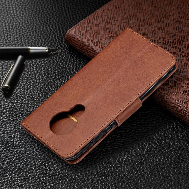 For Nokia 5.3 Retro Lambskin Texture Pure Color Horizontal Flip PU Leather Case with Holder & Card Slots & Wallet & Lanyard