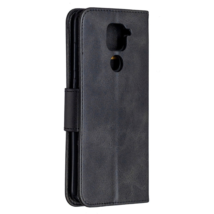 For Xiaomi Redmi Note 9 Retro Lambskin Texture Pure Color Horizontal Flip PU Leather Case with Holder & Card Slots & Wallet & Lanyard
