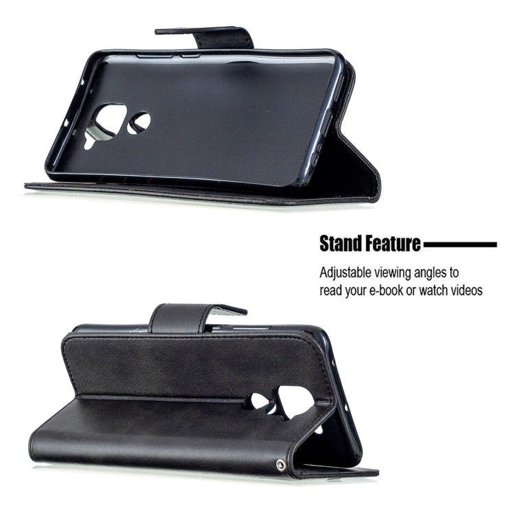 For Xiaomi Redmi Note 9 Retro Lambskin Texture Pure Color Horizontal Flip PU Leather Case with Holder & Card Slots & Wallet & Lanyard