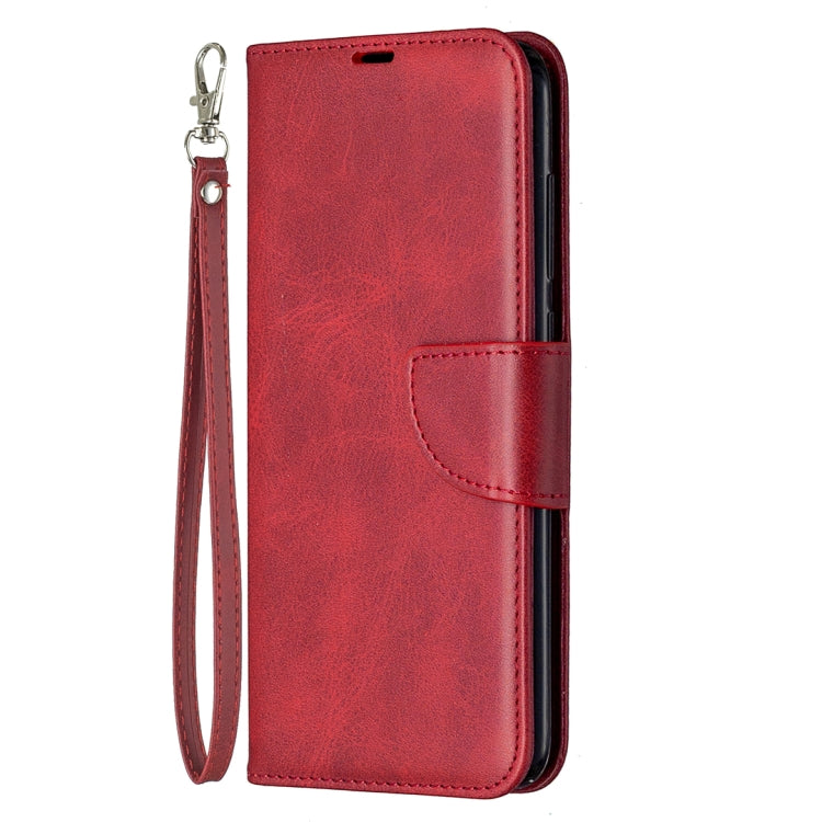 For Xiaomi Redmi Note 9 Retro Lambskin Texture Pure Color Horizontal Flip PU Leather Case with Holder & Card Slots & Wallet & Lanyard