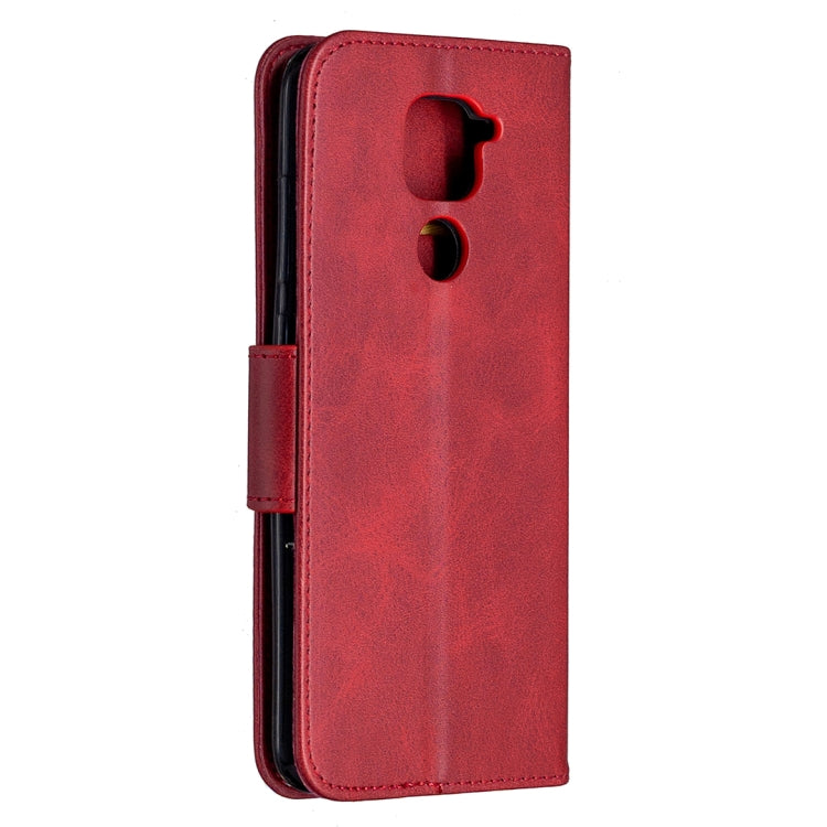 For Xiaomi Redmi Note 9 Retro Lambskin Texture Pure Color Horizontal Flip PU Leather Case with Holder & Card Slots & Wallet & Lanyard