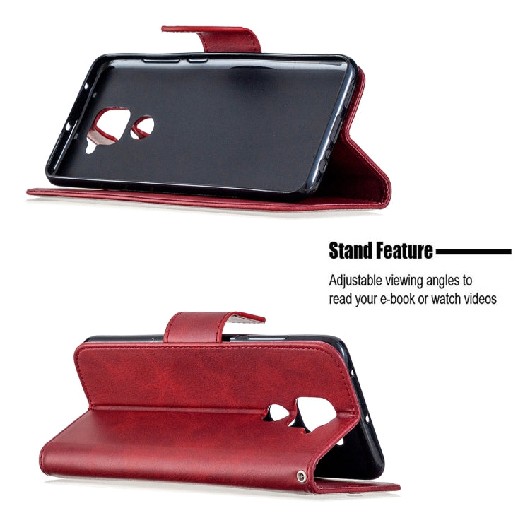 For Xiaomi Redmi Note 9 Retro Lambskin Texture Pure Color Horizontal Flip PU Leather Case with Holder & Card Slots & Wallet & Lanyard