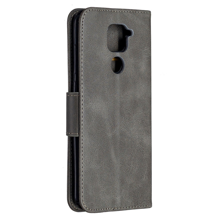 For Xiaomi Redmi Note 9 Retro Lambskin Texture Pure Color Horizontal Flip PU Leather Case with Holder & Card Slots & Wallet & Lanyard