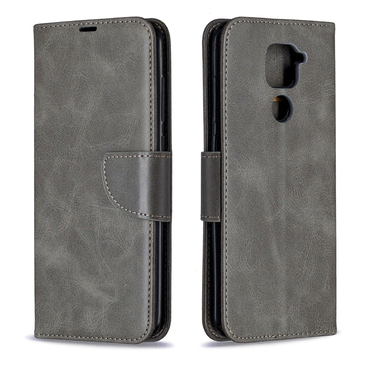 For Xiaomi Redmi Note 9 Retro Lambskin Texture Pure Color Horizontal Flip PU Leather Case with Holder & Card Slots & Wallet & Lanyard