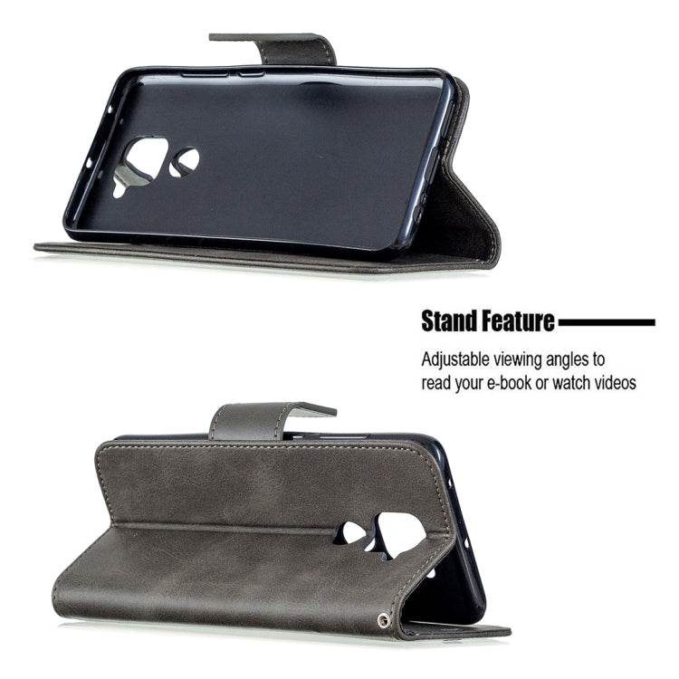 For Xiaomi Redmi Note 9 Retro Lambskin Texture Pure Color Horizontal Flip PU Leather Case with Holder & Card Slots & Wallet & Lanyard