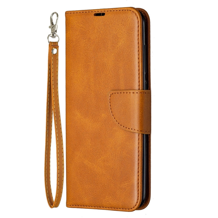 For Xiaomi Redmi Note 9 Retro Lambskin Texture Pure Color Horizontal Flip PU Leather Case with Holder & Card Slots & Wallet & Lanyard