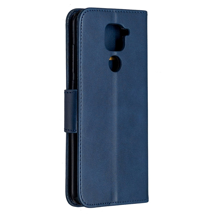 For Xiaomi Redmi Note 9 Retro Lambskin Texture Pure Color Horizontal Flip PU Leather Case with Holder & Card Slots & Wallet & Lanyard