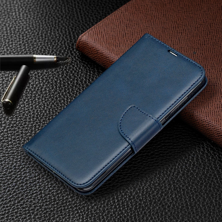 For Xiaomi Redmi Note 9 Retro Lambskin Texture Pure Color Horizontal Flip PU Leather Case with Holder & Card Slots & Wallet & Lanyard