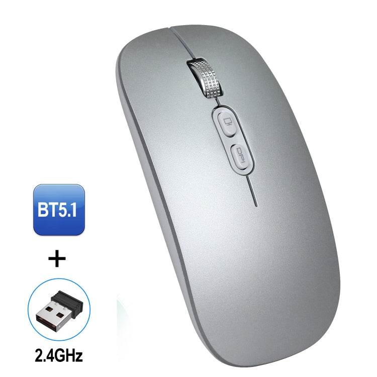 HXSJ M103 1600DPI Dual Mode 2.4GHz + Bluetooth 5.1 Wireless Rechargeable Mouse